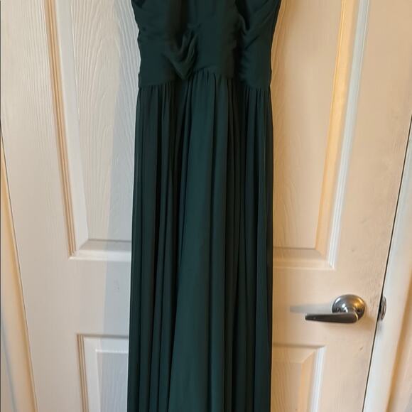 David's Bridal Celebrate DB Studio High-Neck Mesh Dress Juniper Green size 2 NWT - Picture 5 of 11